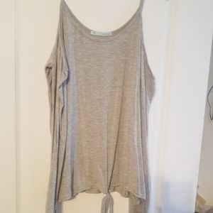 Cold shoulder long sleeve top